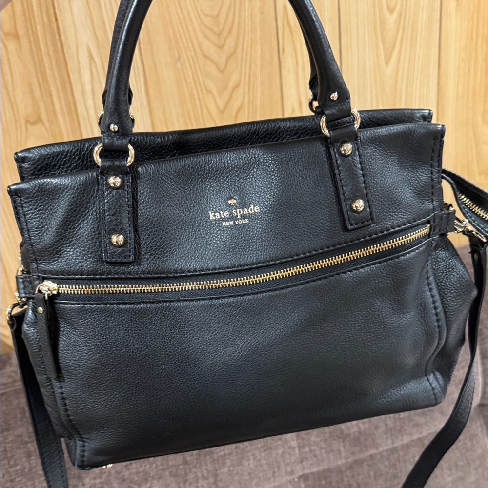 Kate Spade Black Leather Satchel